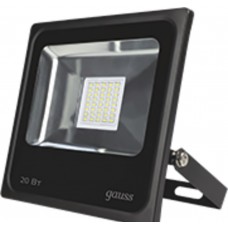 Светодиодный прожектор Gauss LED 20W IP65 6500К черный 1/16
