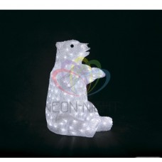 Акриловая фигура NEON-NIGHT Белый медведь, 36х41х53 см, 200 светодиодов белого цвета, IP44 с трансформатором 513-249