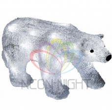 Акриловая светодиодная фигура NEON-NIGHT Медведь, 17 см, на батарейках, 24 светодиода 513-315