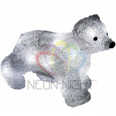 Акриловая светодиодная фигура NEON-NIGHT Медвежонок 18 см, на батарейках, 16 светодиодов 513-312