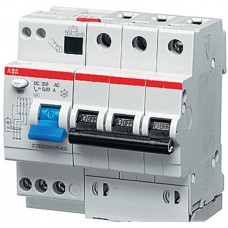 Автоматический выключатель дифференциального тока ABB серии DS 200 типа AC с характеристикой срабатывания C DS203 AC-C16/0.03