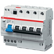Автоматический выключатель дифференциального тока ABB серии DS 200 типа A с характеристикой срабатывания C DS204 A-C20/0.03