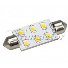 Светодиодная лампа АвтоARL-F42-6E Warm White (10-30V, 6 LED 2835) Arlight