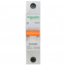 Автоматический выключатель ва63 1п 10a c 4,5 ка, болгария/италия Schneider Electric