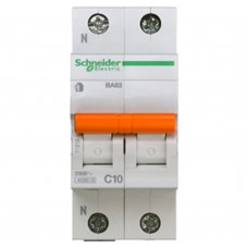 Автоматический выключатель ва63 1п+н 10a c 4,5 ка, болгария/италия Schneider Electric