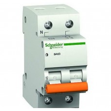 Автоматический выключатель ва63 1п+н 20a c 4,5 ка, болгария/италия Schneider Electric