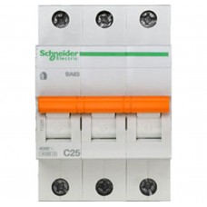 Автоматический выключатель ва63 3п 25a c 4,5 ка, болгария/италия Schneider Electric