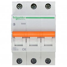 Автоматический выключатель ва63 3п 6a c 4,5 ка, болгария/италия Schneider Electric