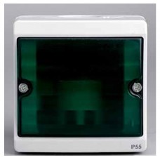 Бокс для сигнальной лампы, зеленое стекло, о/у в сборе, серый IP55 Schneider Electric