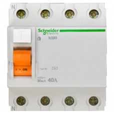 Диф. выкл. нагрузки вд63 4п 40a 30ma ас, испания Schneider Electric