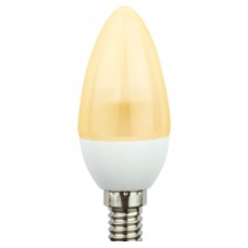 Светодиодная лампа Ecola candle LED 4,2W 220V E14 золотистая полуматовая свеча искристая пирамида (композит) 98x36
