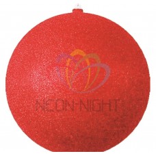 Елочная фигура NEON-NIGHT Шар с блестками, 20 см, цвет красный 502-032