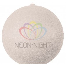 Елочная фигура NEON-NIGHT Шар с блестками, 25 см, цвет серебряный 502-045