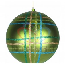 Елочная фигура NEON-NIGHTШар в клетку 30 см, цвет зеленый мульти 502-274