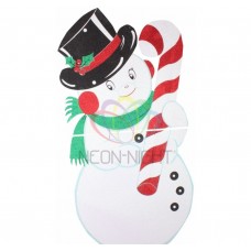 Елочная фигура "Снеговик в шляпе" 175*90 см, цвет белый NEON-NIGHT