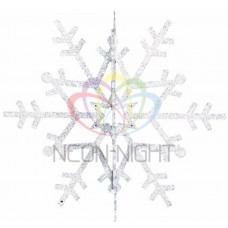 Елочная фигура NEON-NIGHTСнежинка резная 3D, 31 см, цвет белый 502-345
