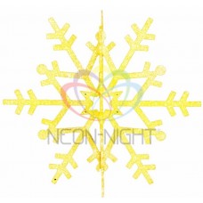 Елочная фигура NEON-NIGHTСнежинка резная 3D, 31 см, цвет золотой 502-341