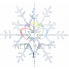 Елочная фигура NEON-NIGHTСнежинка резная 3D, 61 см, цвет серебряный 502-366