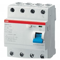 Выключатель дифференциального тока ABB серии F 200 типа AC F204 AC-40/0.3
