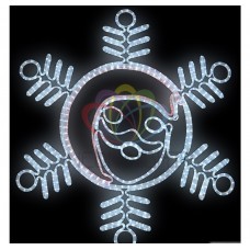 Фигура NEON-NIGHT Снежинка с Дедом Морозом, размер 107*95см, 14м дюралайт 501-339