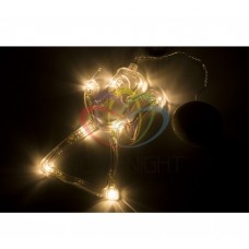 Фигура светодиодная "Ангелок" на присоске с подвесом, ТЕПЛЫЙ БЕЛЫЙ NEON-NIGHT