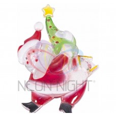 Фигура светодиодная на присоске NEON-NIGHT Санта-Клаус с елочкой, RGB 501-025