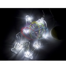 Фигура светодиодная NEON-NIGHT Санта Клаус на присоске с подвесом, БЕЛЫЙ 501-018