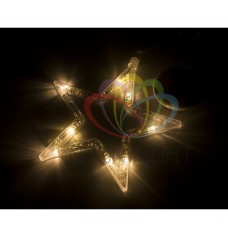 Фигура светодиодная "Звездочка" на присоске с подвесом, ТЕПЛЫЙ БЕЛЫЙ NEON-NIGHT