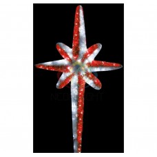 Фигура NEON-NIGHT VES-180 Звезда 8-ми конечная, LED подсветка высота 180см, красно-белая 506-243