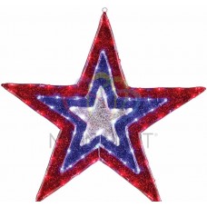 Фигура NEON-NIGHT Звезда бархатная, с динамикой, размеры 91 см 514-022