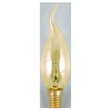 Лампа люминисцентная GB CL 60 E14 FLAME GOLD свеча на ветру прозрачная Комтех
