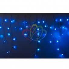 Гирлянда NEON-NIGHT Айсикл (бахрома) светодиодная, 2,4 х 0,6 м., белый провод, 220В, диоды синие 255-033