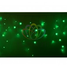 Гирлянда NEON-NIGHT Айсикл (бахрома) светодиодная, 3,3 х 0,6 м, прозрачный провод, 220В, диоды зеленые 255-054