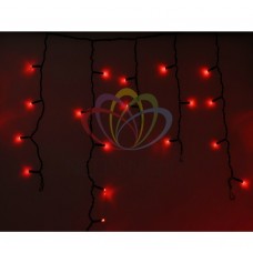 Гирлянда NEON-NIGHT Айсикл (бахрома) светодиодная, 4,8 х 0,6 м., черный провод, 220В, диоды красные 255-132