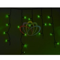 Гирлянда NEON-NIGHT Айсикл (бахрома) светодиодная, 4,8 х 0,6 м., черный провод, 220В, диоды зеленые 255-134