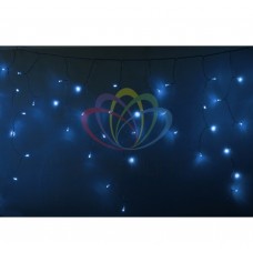Гирлянда NEON-NIGHT Айсикл (бахрома) светодиодная, 4,8 х 0,6 м., прозрачный провод, 220В, диоды синие 255-143