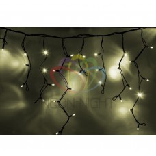 Гирлянда NEON-NIGHT Айсикл (бахрома) светодиодная, 5,6х0,9м, черный провод КАУЧУК, 220В, диоды тепло-белые 255-246