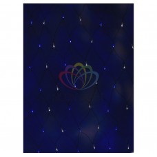 Гирлянда - сеть светодиодная NEON-NIGHT 2,5 х 2,5м, свеч. с динамикой, черный провод, белые/синие диоды 215-032