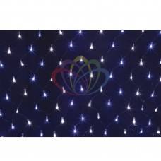 Гирлянда - сеть светодиод. 2 х 1,5м, свеч. с динамикой, черный провод, белые/синие диоды NEON-NIGHT