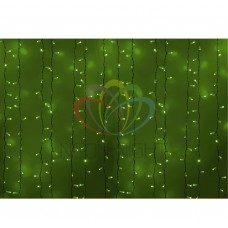 Гирлянда NEON-NIGHT Светодиодный Дождь 2х1,5м, постоян. свечение, бел. провод, 220В, диоды зелен. 235-114