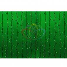 Гирлянда NEON-NIGHT Светодиодный Дождь 2х1,5м., темно-зеленый провод, 220В, диоды ЗЕЛЁНЫ 235-124