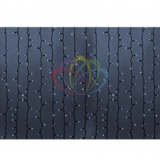 Гирлянда NEON-NIGHT Светодиодный Дождь 2х6м., черный провод КАУЧУК, 220В, диоды БЕЛЫЕ 237-165