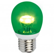 Светодиодная лампа Globe LED color 3,0W G45 220V E27 Green Зеленый прозрачный шар искристая пирамида 84x45 Ecola
