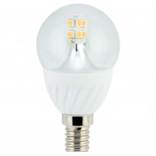 Светодиодная лампа Globe LED Premium 4,0W G45 220V E14 2700K 320° прозрачный шар искристая точка 86х45 Ecola