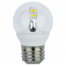 Светодиодная лампа Globe LED Premium 4,0W G45 220V E27 4000K 320° прозрачный шар искристая точка 76х45 Ecola