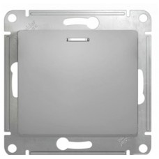 GLOSSA Нажимная КНОПКА с подсветкой, сх.1а, 10АХ, механизм, АЛЮМИНИЙ Schneider Electric