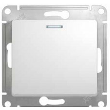 GLOSSA Нажимная КНОПКА с подсветкой, сх.1а, 10АХ, механизм, БЕЛЫЙ Schneider Electric