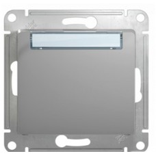 GLOSSA Нажимная КНОПКА с табличкой, сх.1, механизм, АЛЮМИНИЙ Schneider Electric