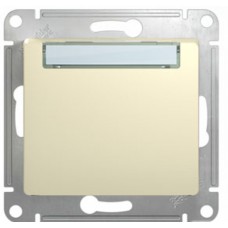GLOSSA Нажимная КНОПКА с табличкой, сх.1, механизм, БЕЖЕВЫЙ Schneider Electric