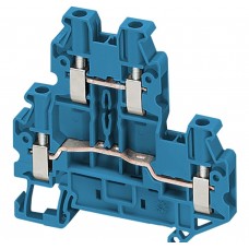 Клеммник винтовой проходной, сечением провода 4мм2, 2вх/2вых синий Schneider Electric